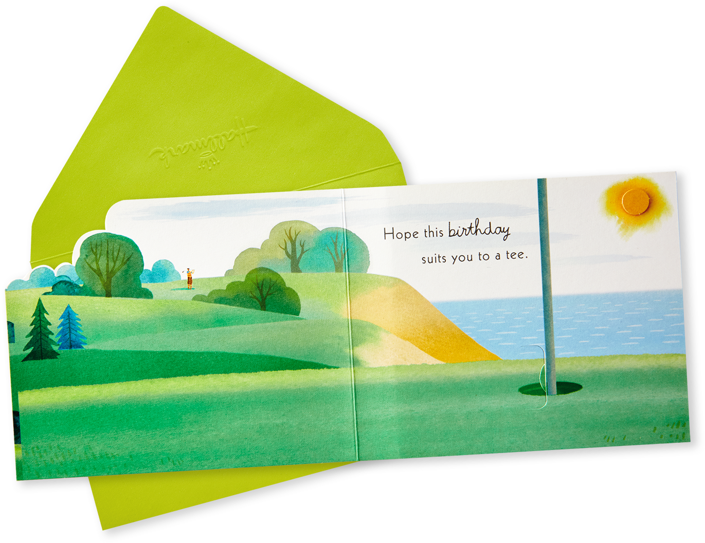 Hole In One Golfer Mini Pop Up Birthday Card - Inflatable (1470x1470), Png Download