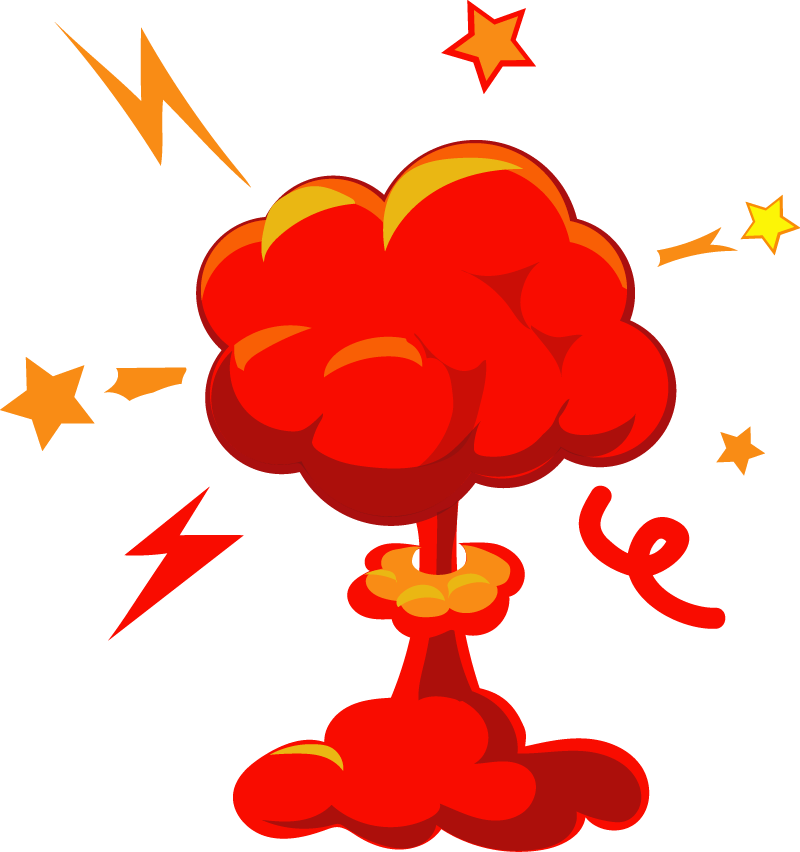 Clipart Free Stock Stock Art Red Cloud Standard - Explosion Commic (800x852), Png Download