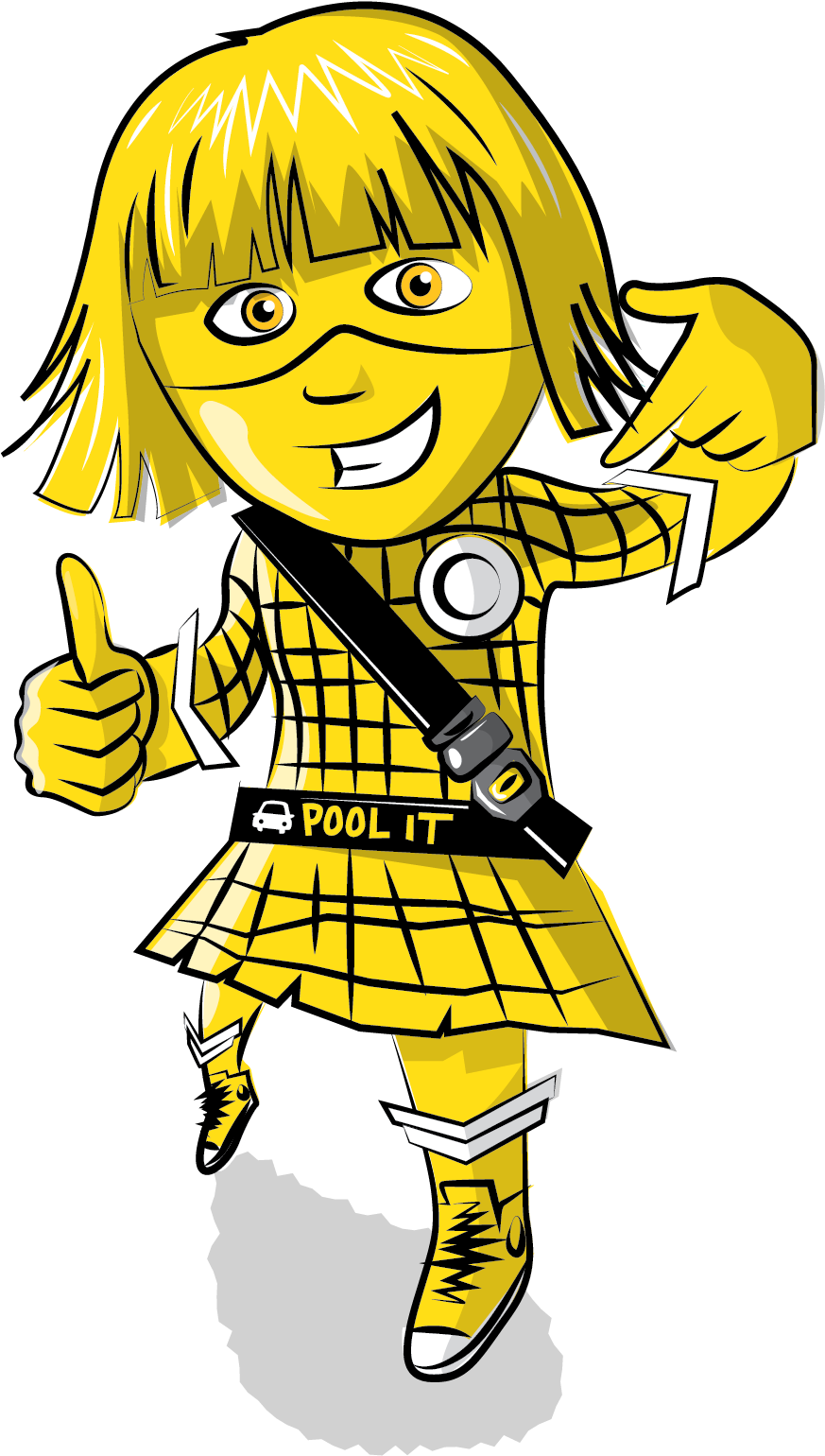 She And Her Friends Live A Bit Far Away To Walk To - Active School Travel Characters (1188x1892), Png Download