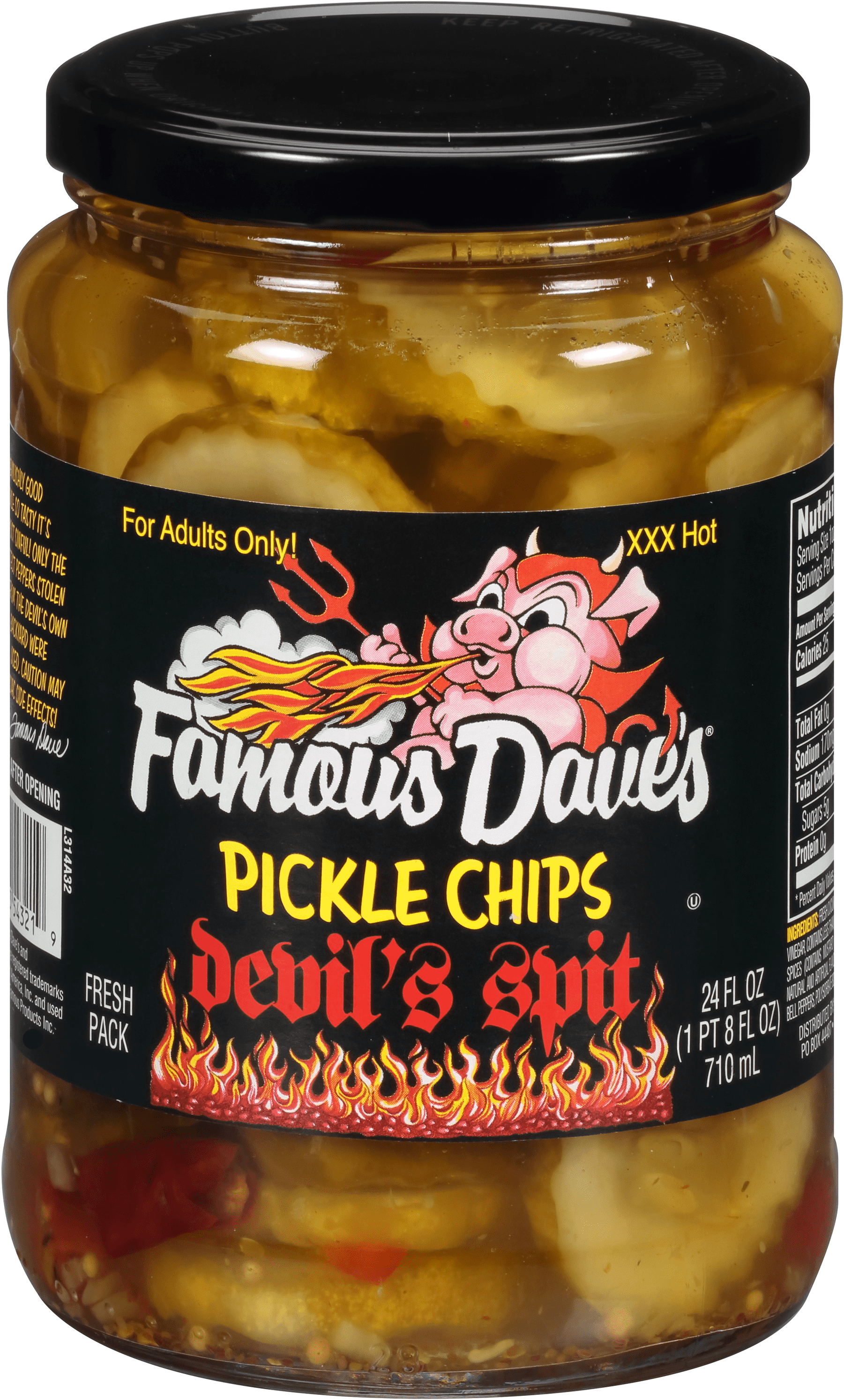 Famous Dave's Devil's Spit Pickle Chips - Famous Dave's Devil's Spit Pickles (3000x3000), Png Download