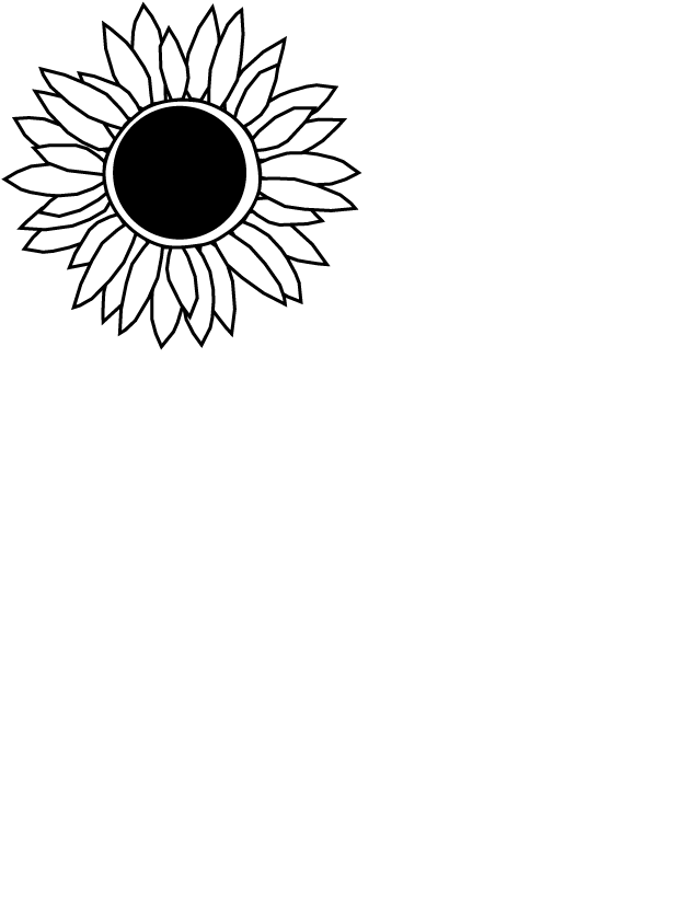 June Clipart Flower Bed - Sunflower (711x884), Png Download