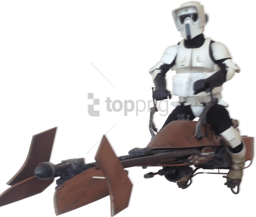 Free Png Download Star Wars Scout Trooper Speeder Bikes - Star Wars Scout Trooper Speeder Bike (850x723), Png Download
