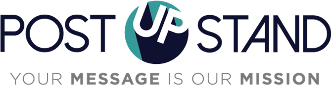 Post Up Stand Has Introduced The Hanging Trade Show - Graphic Design (750x500), Png Download