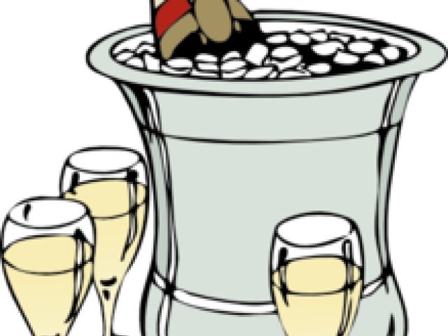 Champagne Clipart Ice Png - Champagne Line Art Png (640x480), Png Download