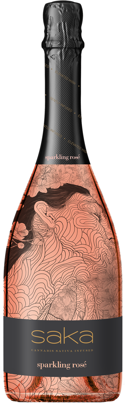 Saka Sparkling - Saka Wines Cannabis Infused Wine (780x1589), Png Download