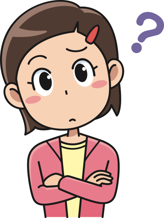 Cartoon Computer Icons Drawing Woman - Girl Thinking Clipart Gif (564x750), Png Download