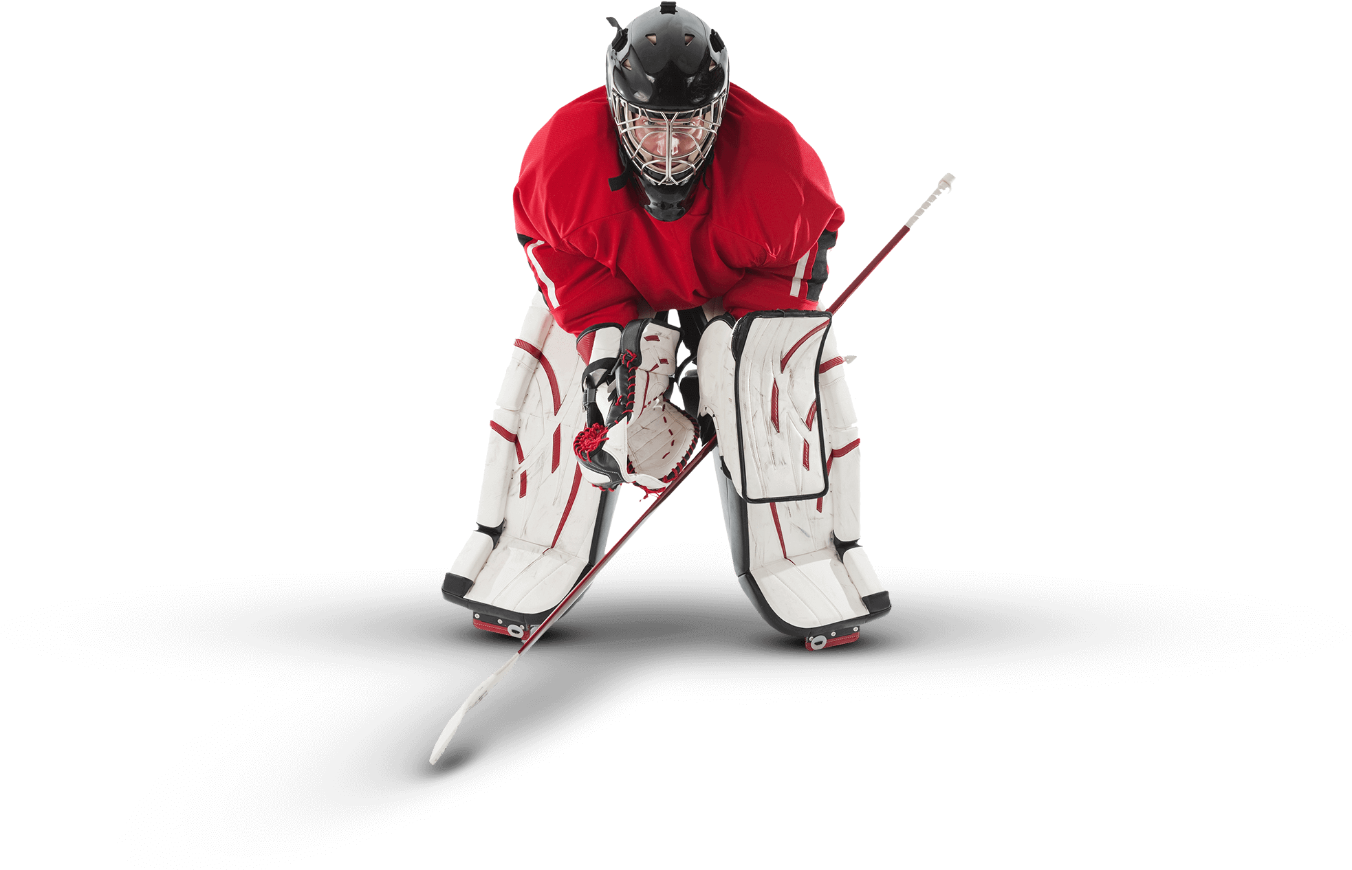 Hockey Player - 冰 上 曲棍球 守門員 (2054x1265), Png Download