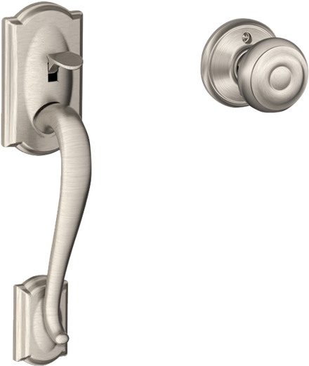 Schlage Satin Nickel Plate F Series Camelot Escutcheon - Schlage (800x800), Png Download