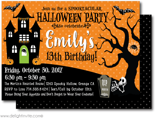 Twins Halloween Party Invitations Joint Boy Girl First - Halloween Theme Party Invites (656x530), Png Download