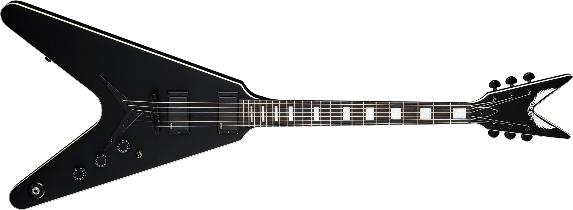 Png Freeuse Stock V Stealth Black Satin W Emg Dean - Dean Dimebag Showdown Ml (2000x778), Png Download