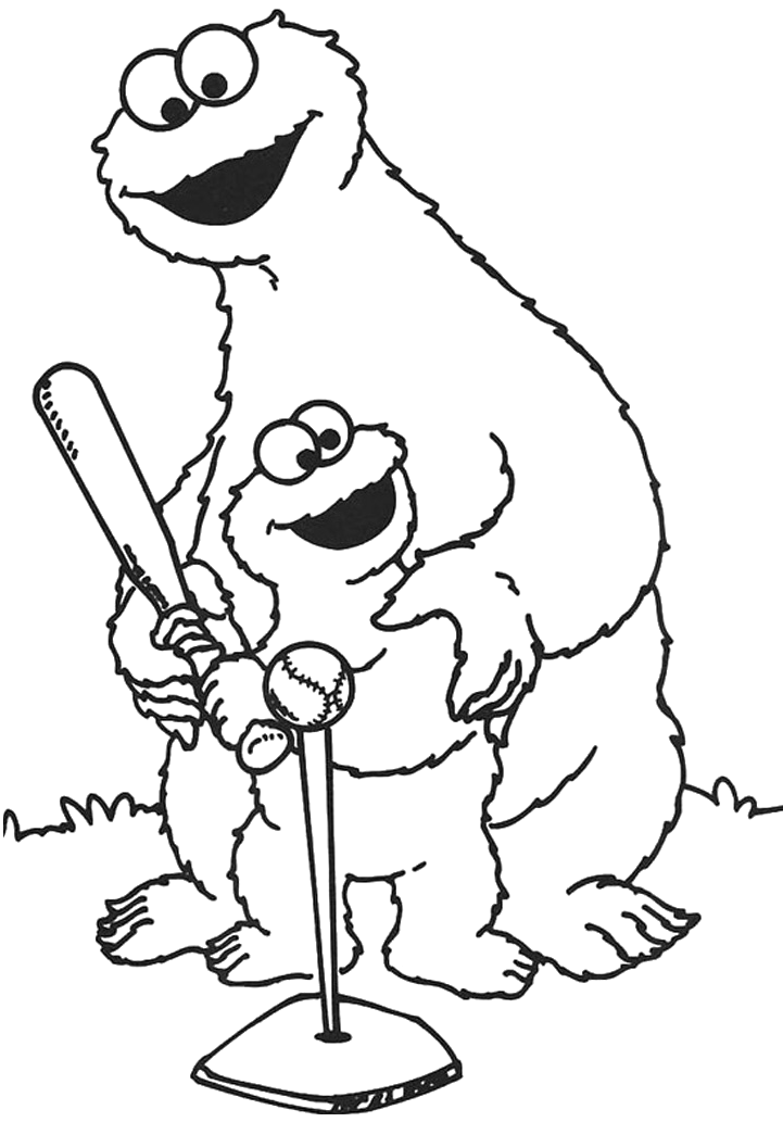 Chicken Little Is Specialty Baseball Player Coloring - Sesame Street Coloring Pages (774x1035), Png Download