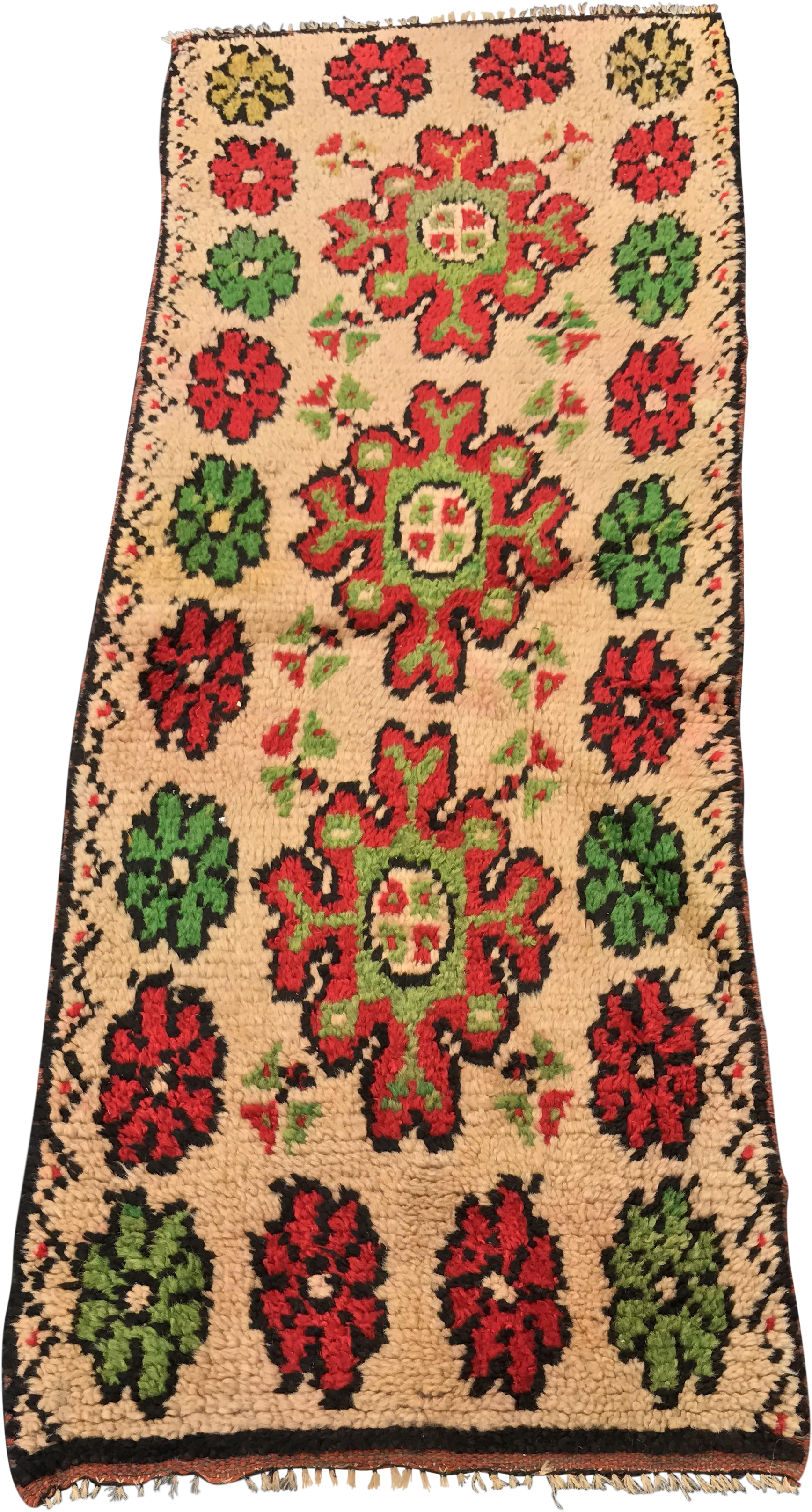 Vintage Floral Moroccan Rug 239x5392quot Chairish Very - Wool (1927x3589), Png Download