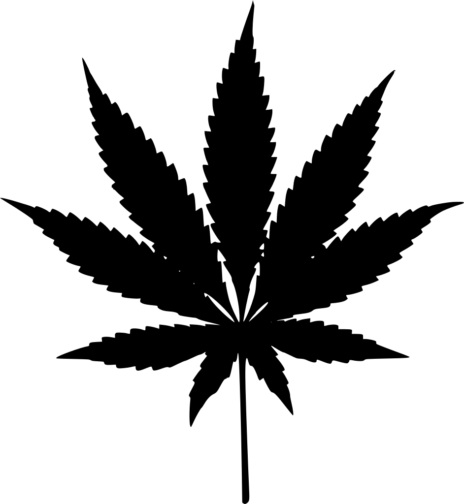 Black Pot Leaf Png (588x640), Png Download