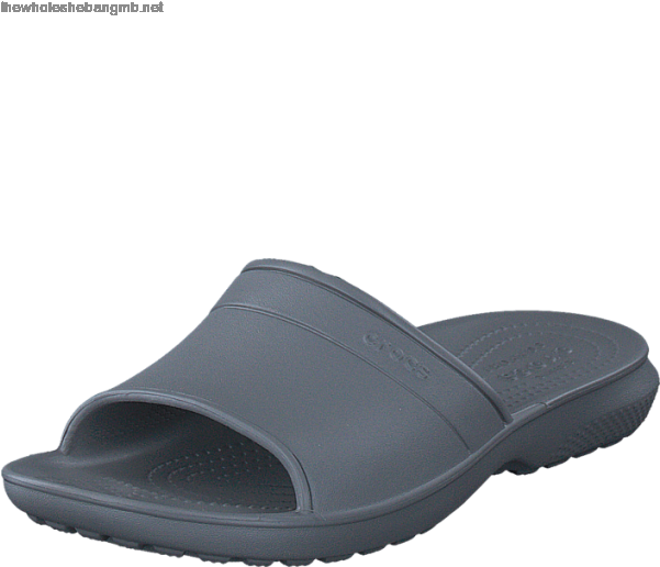 Women's Crocs Classic Slide Smoke - Slipper (600x750), Png Download