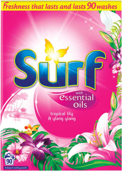 Surf Laundry Powder Tropical Lily 90 Wash 63kg - Surf Tropical Lily Washing Powder (800x800), Png Download