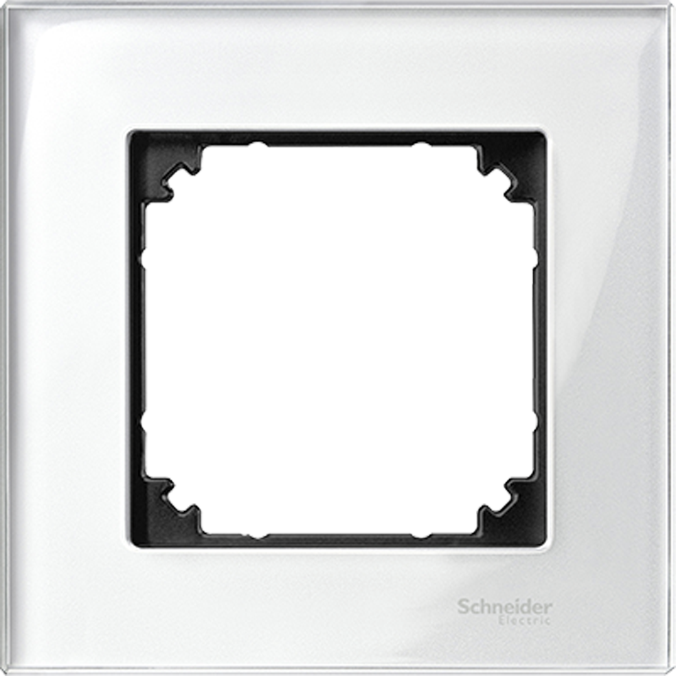 Mtn404119 Real Glass Frame, 1 Gang, Brilliant White, - Monochrome (984x984), Png Download