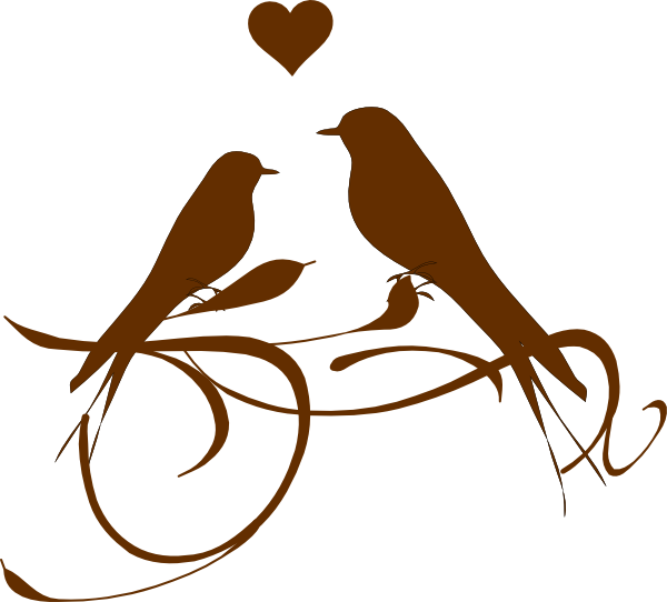 600 X 542 4 - Love Birds Clip Arts Png (600x542), Png Download