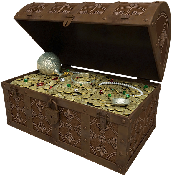 Treasure Chest Png, Download Png Image With Transparent - Сундук С Сокровищами Пнг (600x600), Png Download