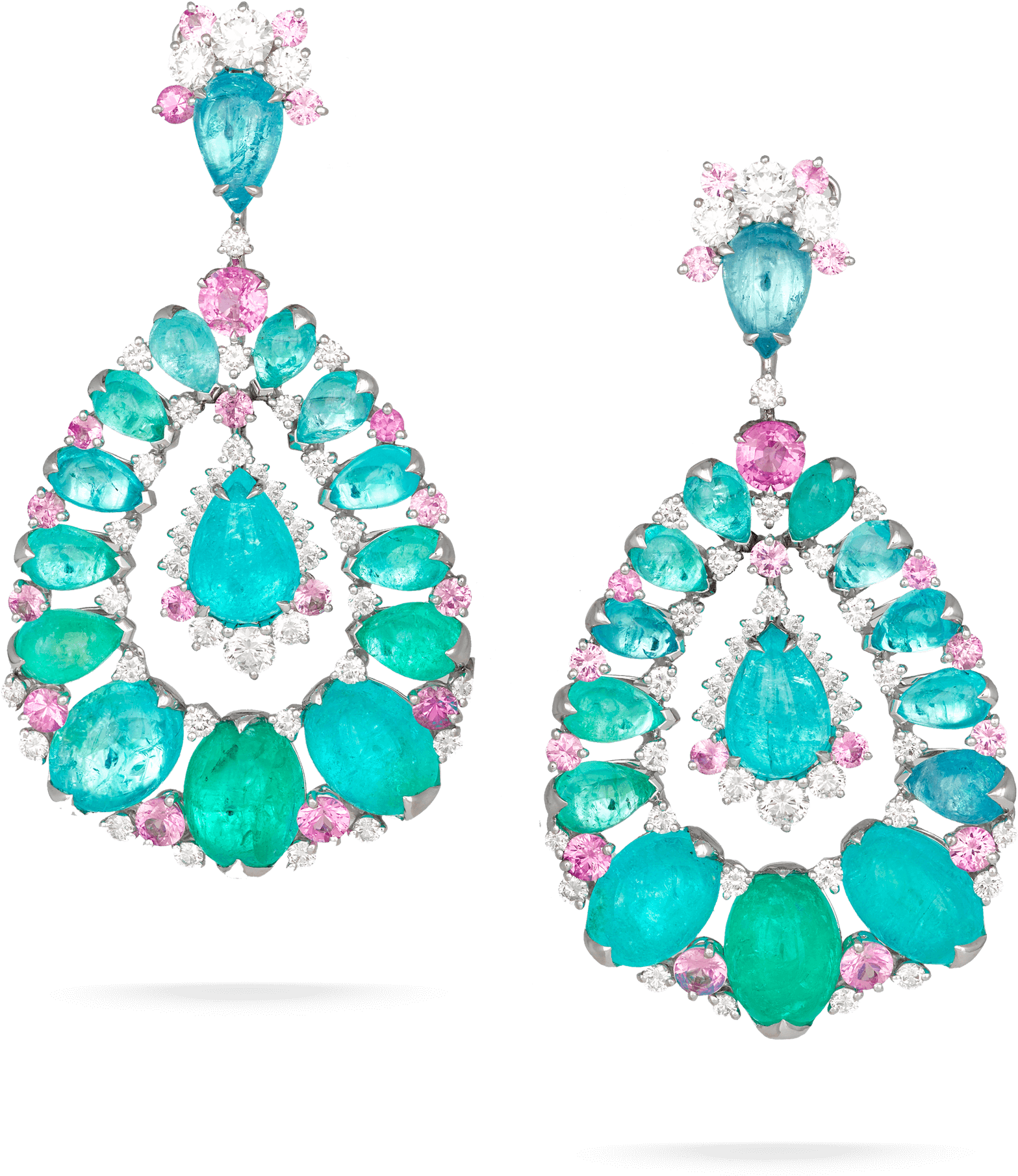 Paraiba Earrings 09 09 486 Copy - Paraiba Tourmaline David Morris (2000x2002), Png Download