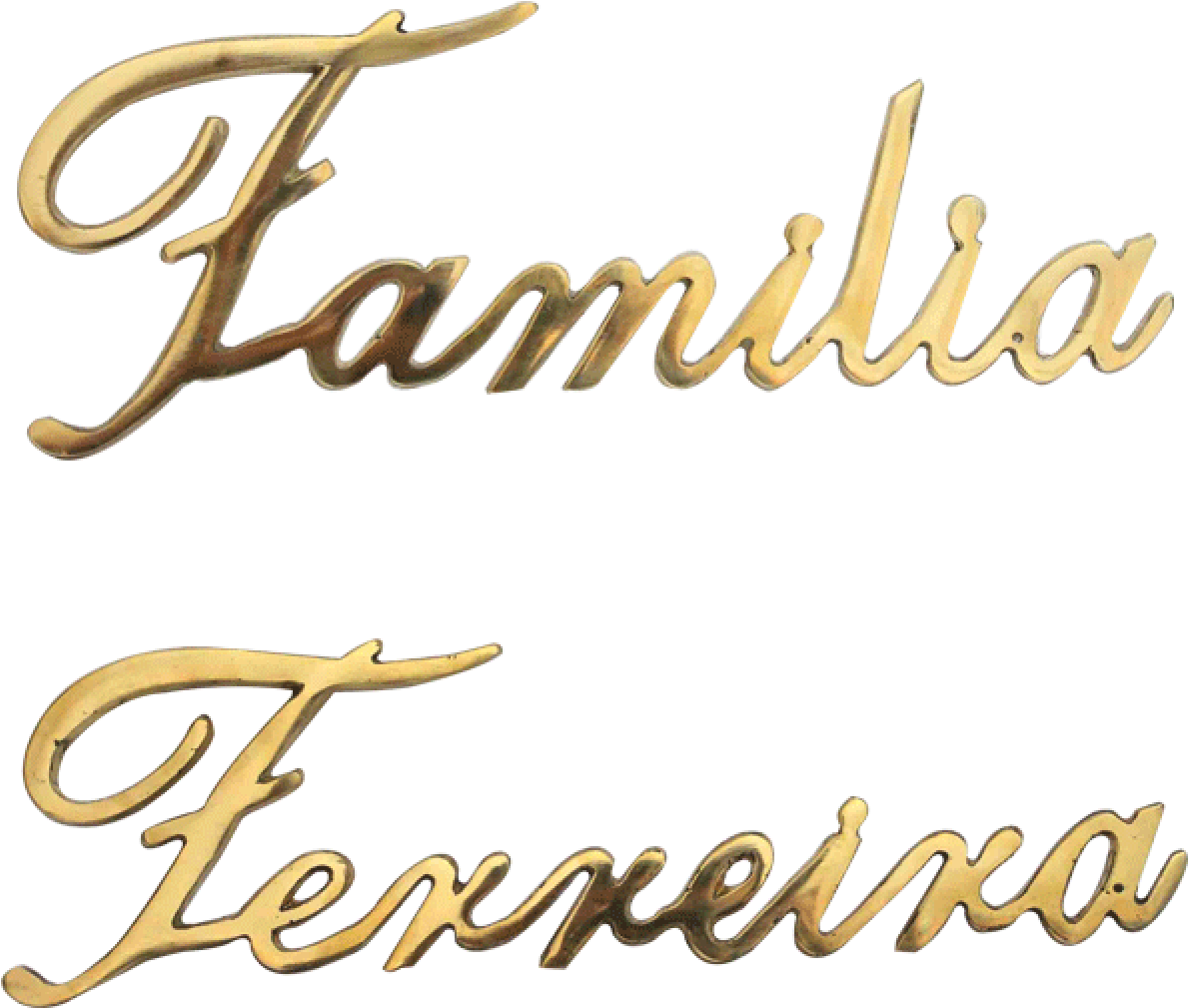 Manuscrito De Bronze Com Nome Da Família - Familia Png Letra (1200x1200), Png Download