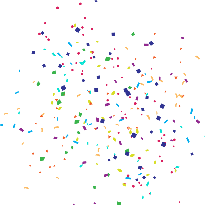 Mq Sticker - Confetti Party Png (1024x1024), Png Download