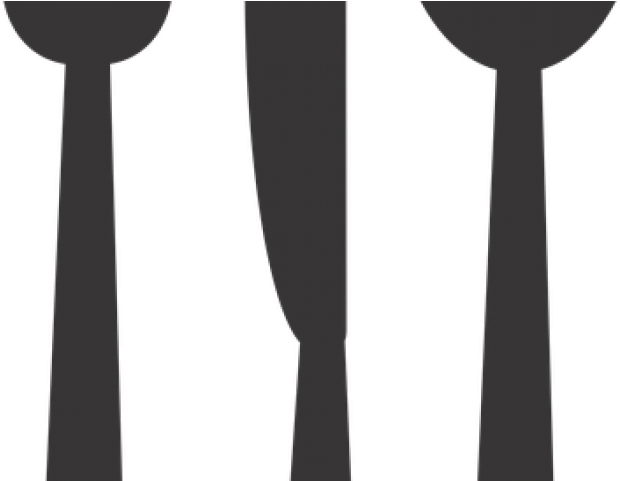 Fork Clipart Silverware - Silhouette (640x480), Png Download