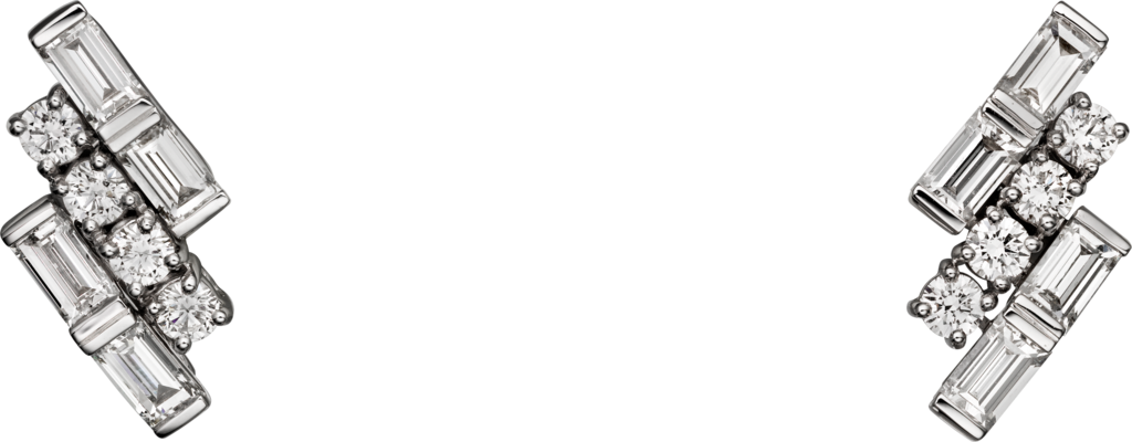 Reflection De Cartier Earrings White Gold, Diamonds - Cartier Reflection Earrings (1024x400), Png Download