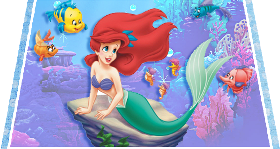 Little Mermaid Invitations - Ariel (907x476), Png Download