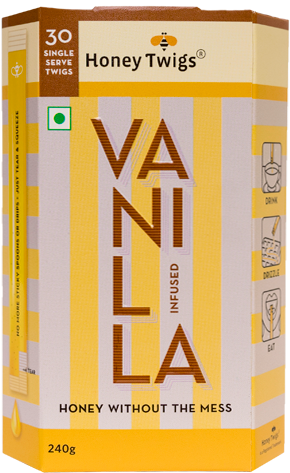 Honey Twigs Vanilla Infused Honey 240g - Box (800x600), Png Download