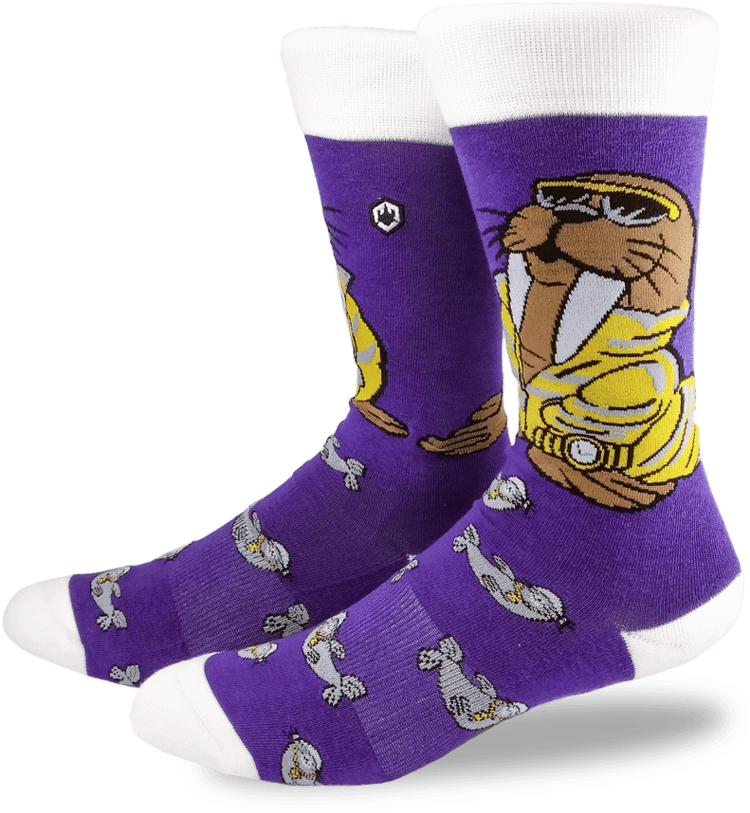 Hipster Walrus - Sock (1024x1024), Png Download