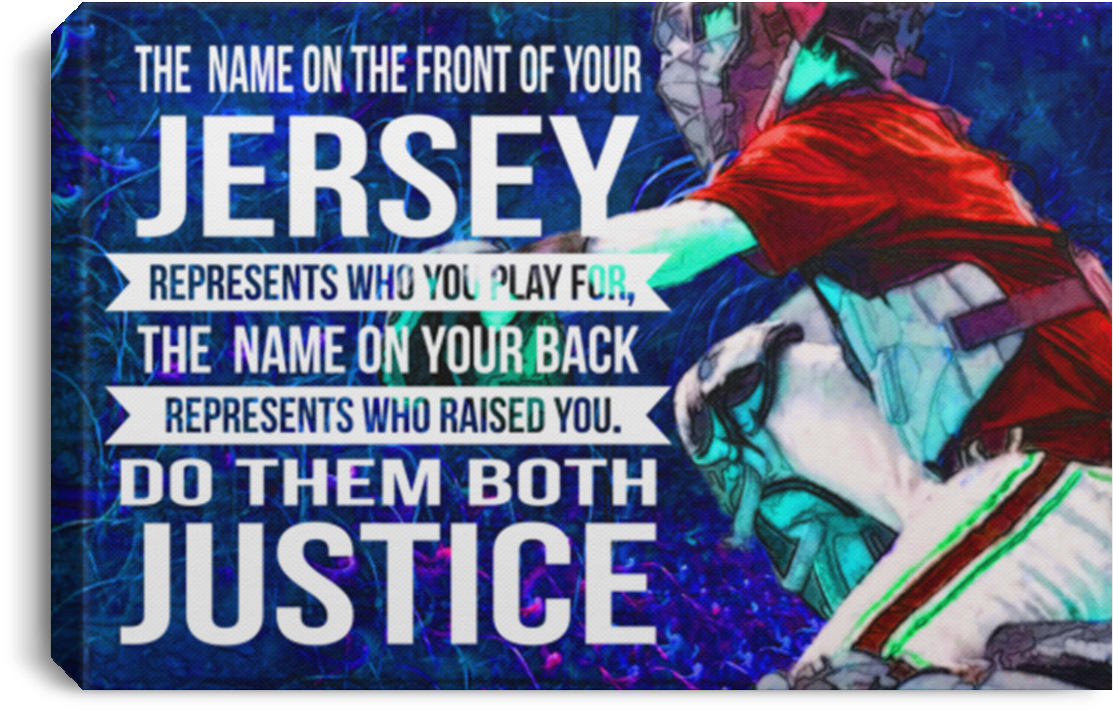 Do Them Both Justice Baseball Canvas Wall Art Jaca1004 - Fear The Fighter (1155x1155), Png Download