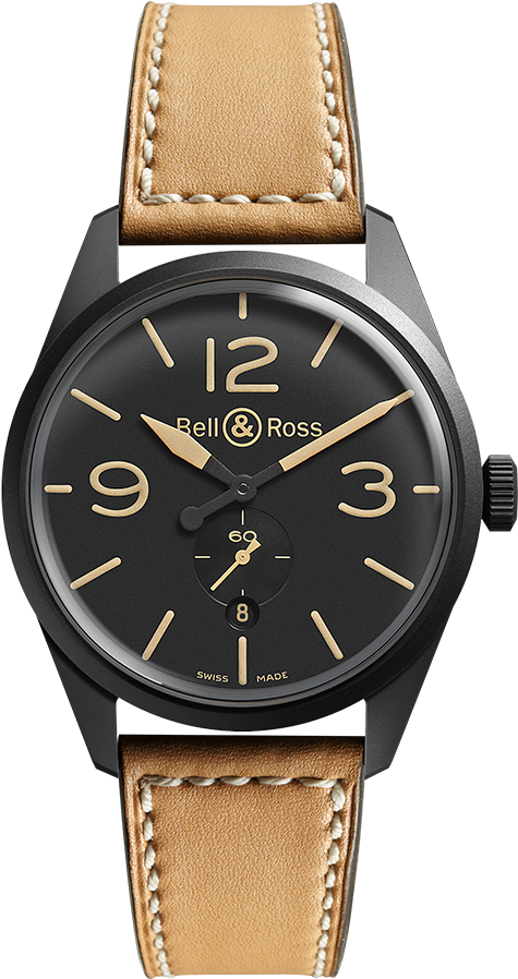 Bell Ross Watch Leather Band (585x1050), Png Download