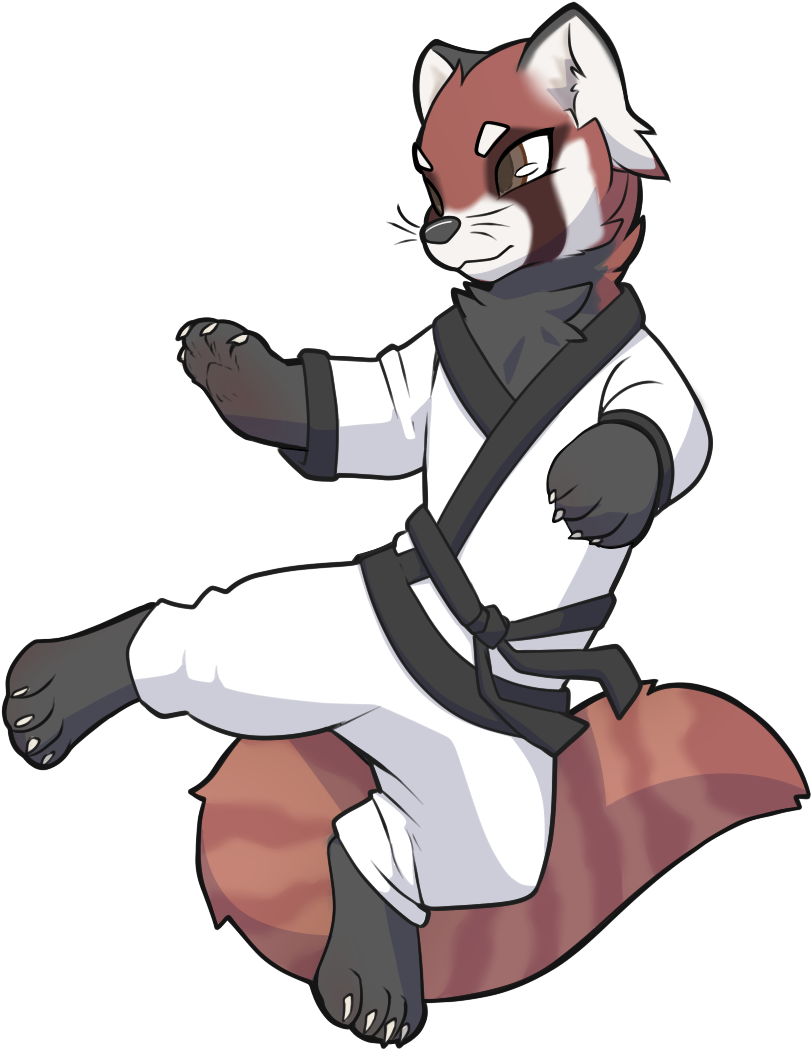 Kung Fu Panda - Kung Fu Red Panda (897x1091), Png Download
