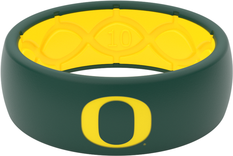 Oregon Ducks Collegiate Silicone Rings Color - Circle (1215x810), Png Download