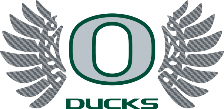 Oregon Ducks Iron On Stickers And Peel-off Decals - Oregon Ducks Logo White (750x930), Png Download