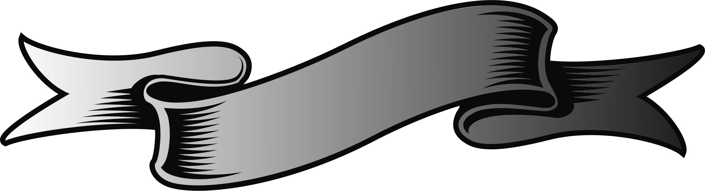 Big Image - Waving Ribbon Clipart (2393x650), Png Download