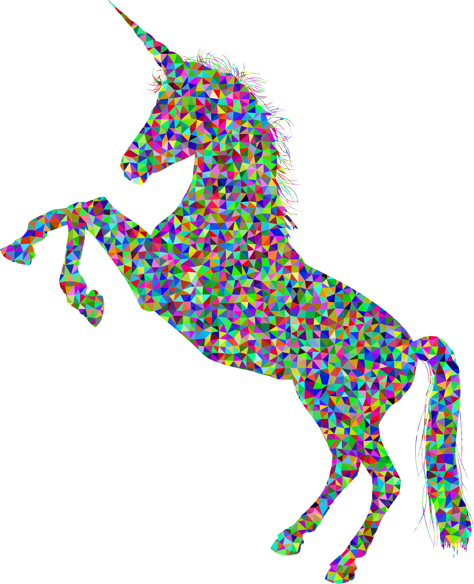 Big Image - Prismatic Unicorn (1872x2305), Png Download