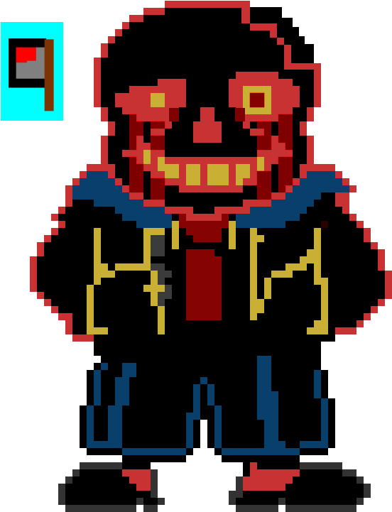 Uncredited - Undertale Error Sans Sprite (640x790), Png Download