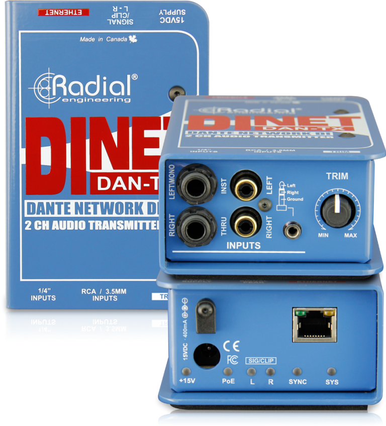 Compact Dante Network Interface - Radial Dinet Dan Rx (768x848), Png Download