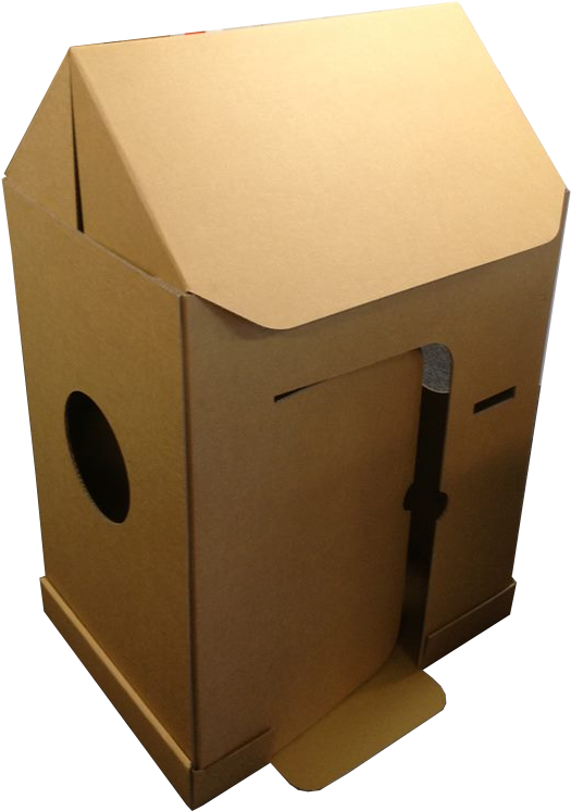 Cardboard Cubby House - Box (582x784), Png Download