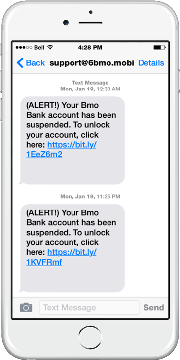 Rather, Phishing Via Sms Also Known As Smishing - Iphone (835x835), Png Download