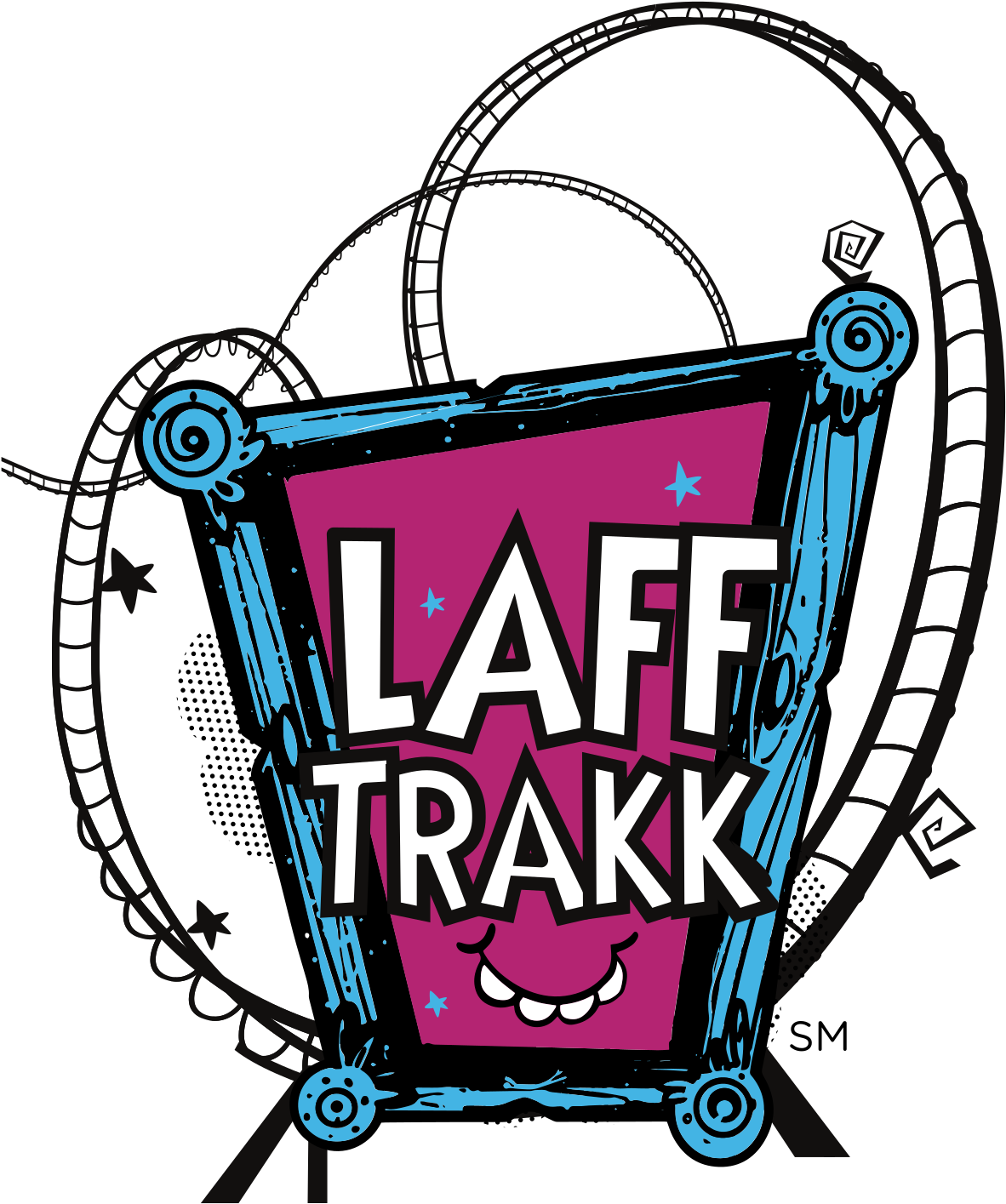 Clip Black And White Download Laff Trakk Wikipedia - Hershey Park Rides Logo (1200x1464), Png Download
