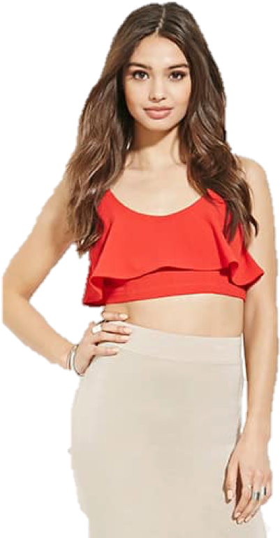 Crop - Pencil Skirt (516x774), Png Download