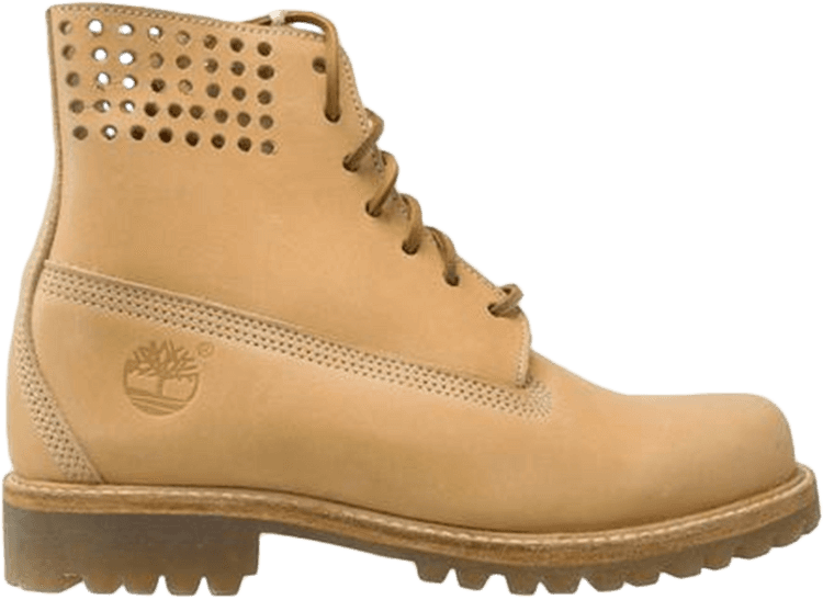 Timberland 6 Inch Premium Perforated 'veg Tan' - Steel-toe Boot (750x547), Png Download