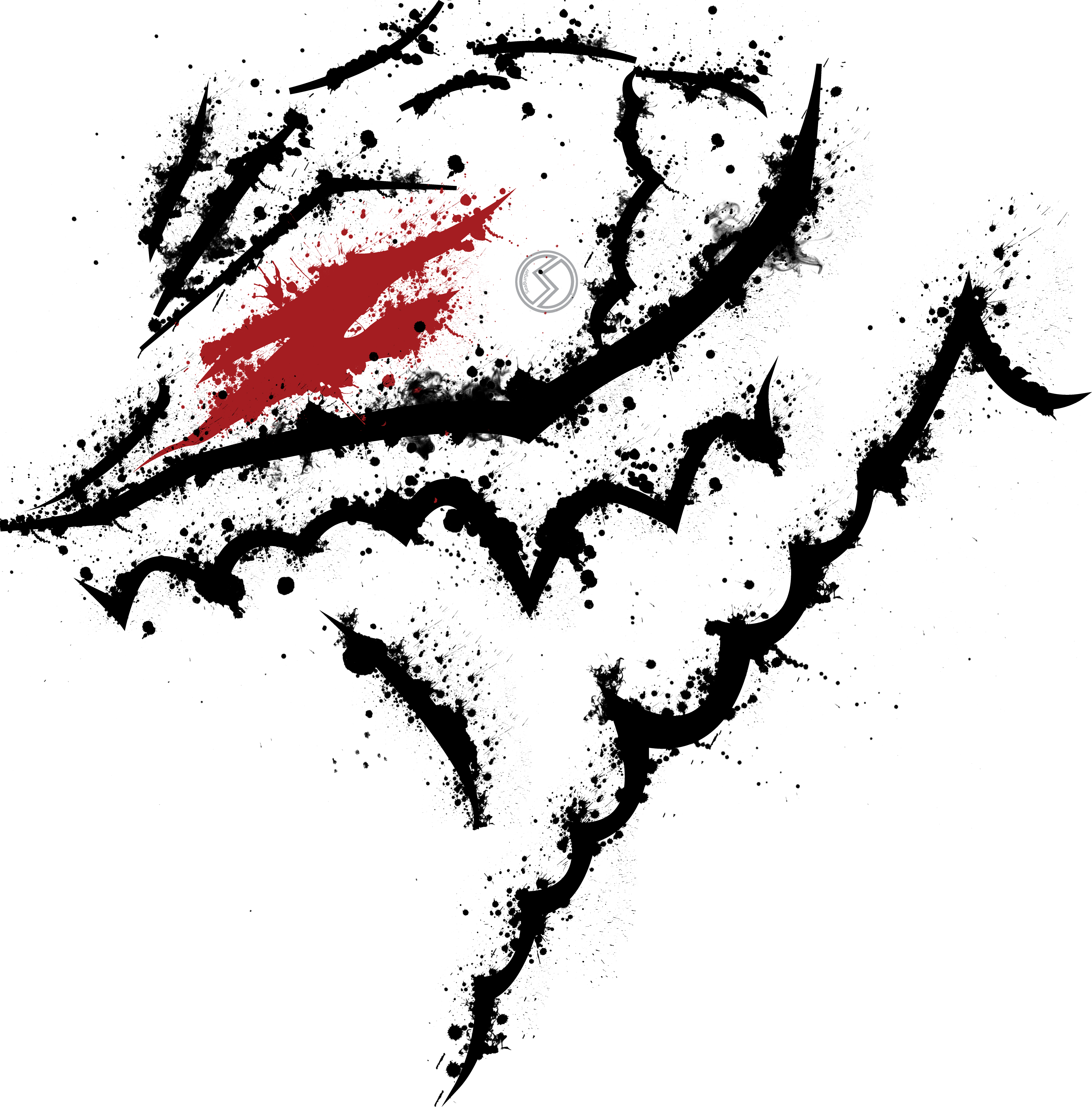 More Berserk Splatter - Illustration (4199x4259), Png Download