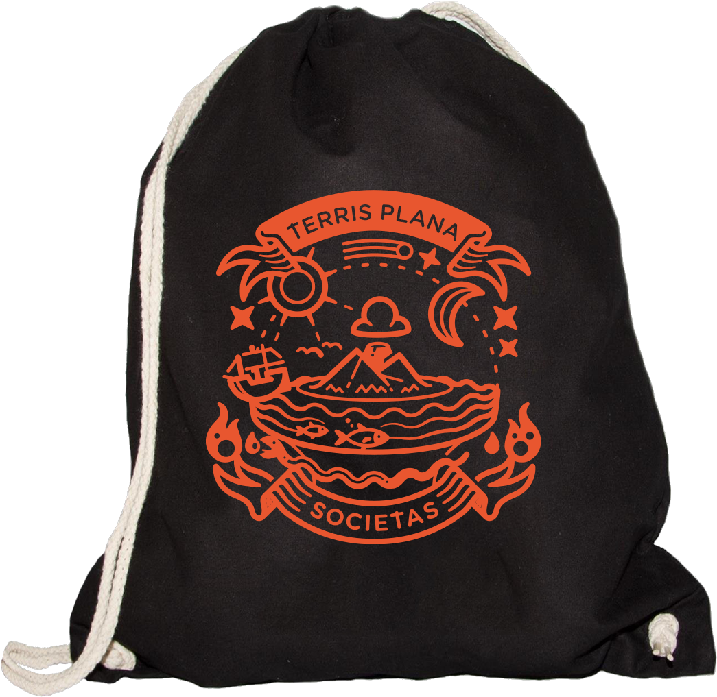 Jensmayor Flat Earth Society Sonstiges Gymsac Schwarz (1044x1044), Png Download