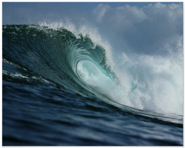 This Gorgeous Curling Wave Is So Vivid You Can Almost - Ocean (709x709), Png Download