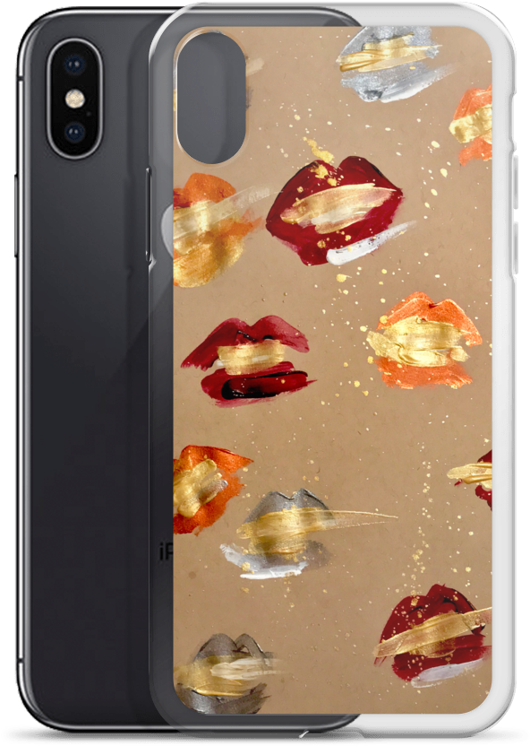 Gold Lips - Iphone (1000x1000), Png Download