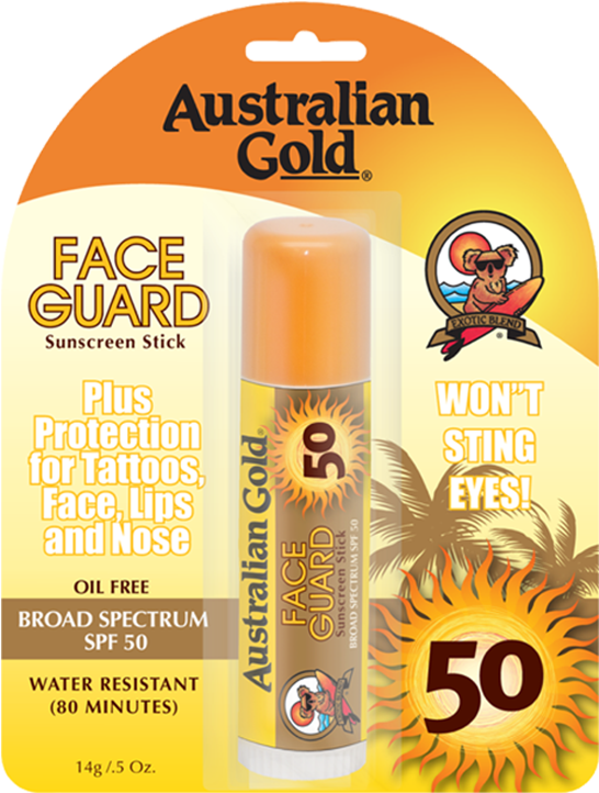 Australian Gold Spf 50 Face Guard Stick - Australian Gold Face Guard (599x750), Png Download