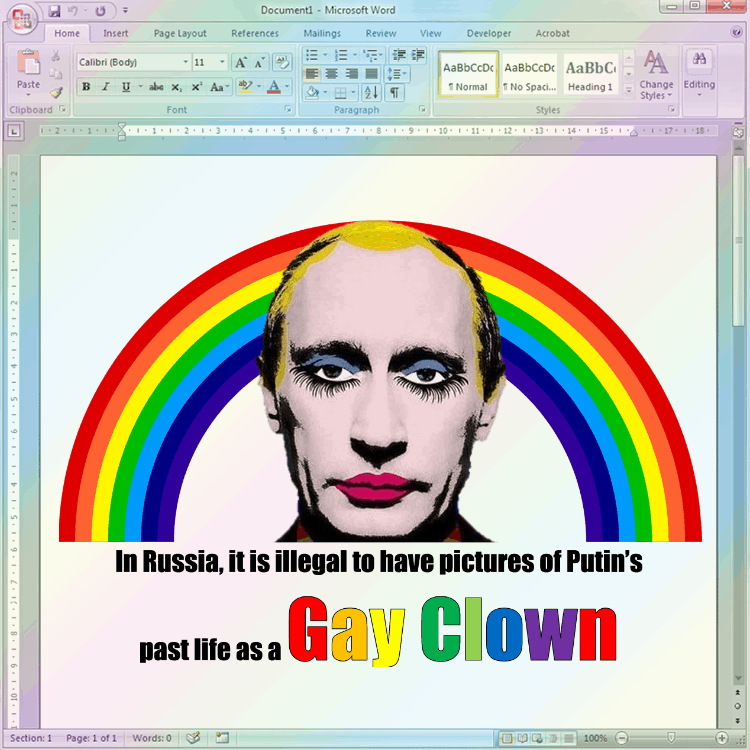 Putin - Word 2007 (750x750), Png Download